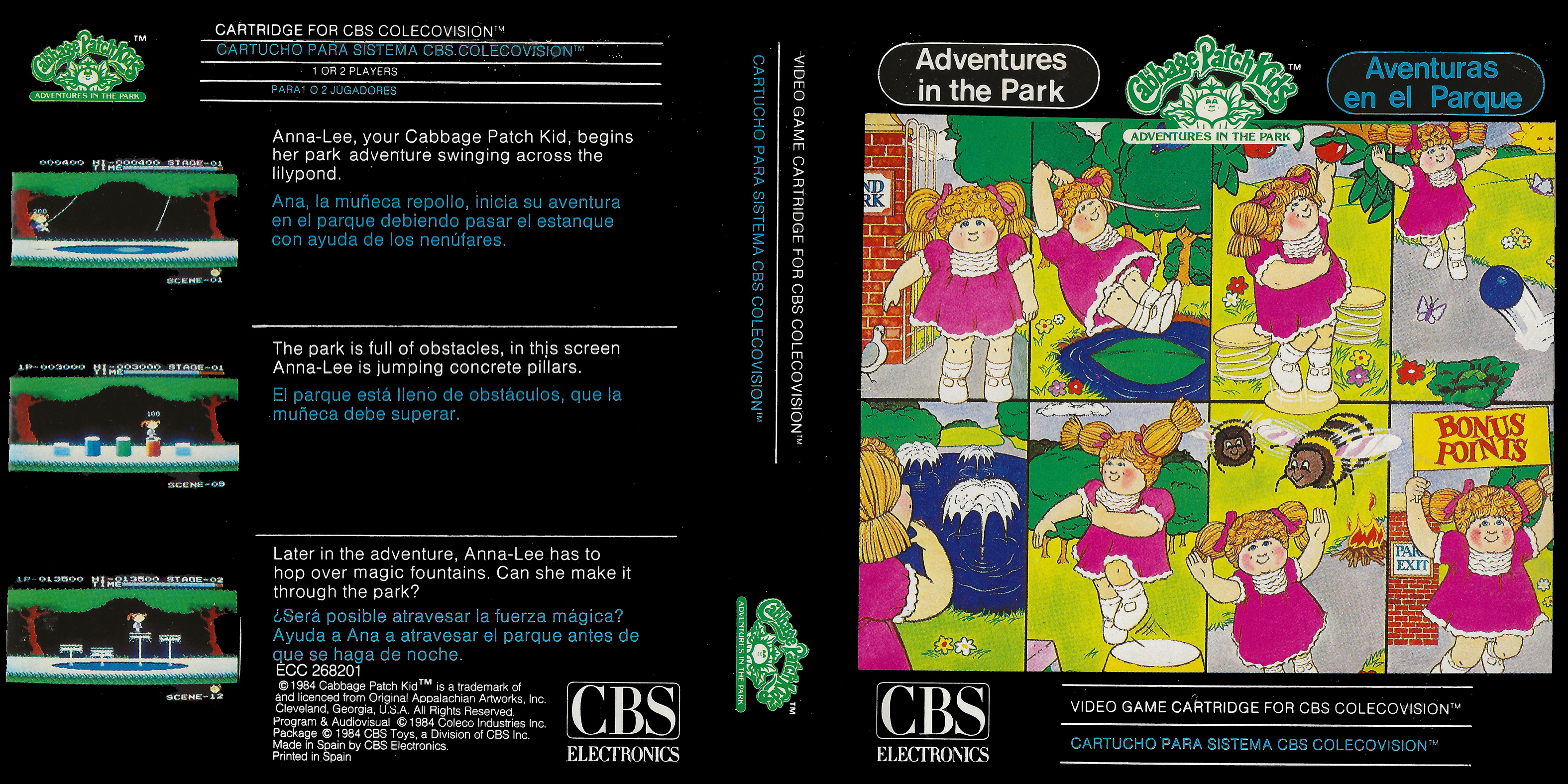 Cabbage Patch Kids: Adventure in the Park (ES) - CBS5 ColecoVision box
