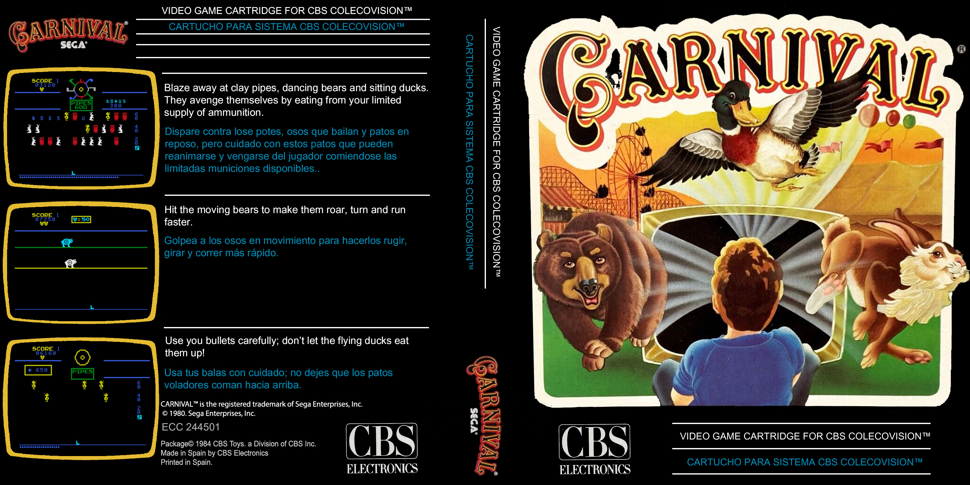 Carnival (ES) - CBS5 ColecoVision box