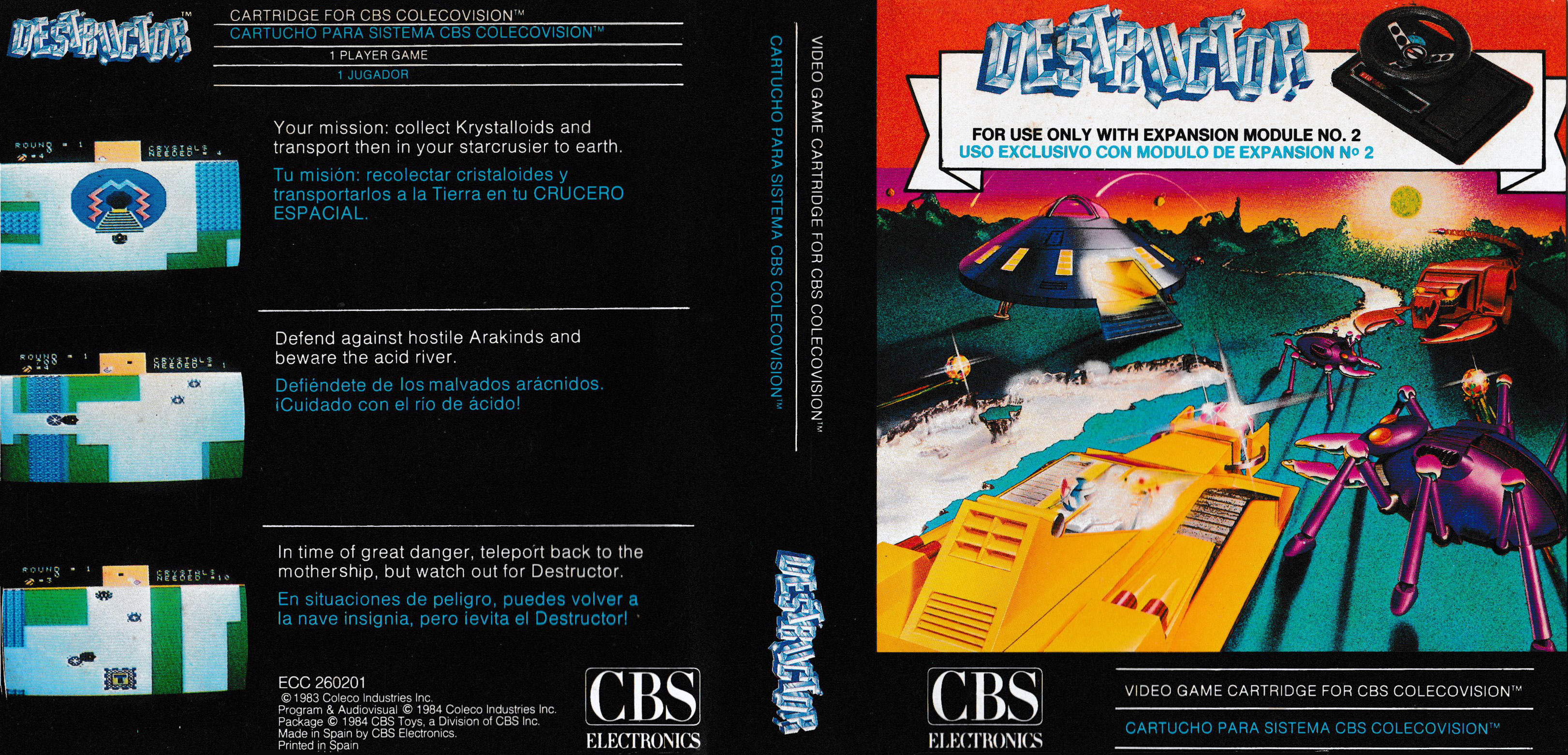 Destructor (ES) - CBS5 ColecoVision box