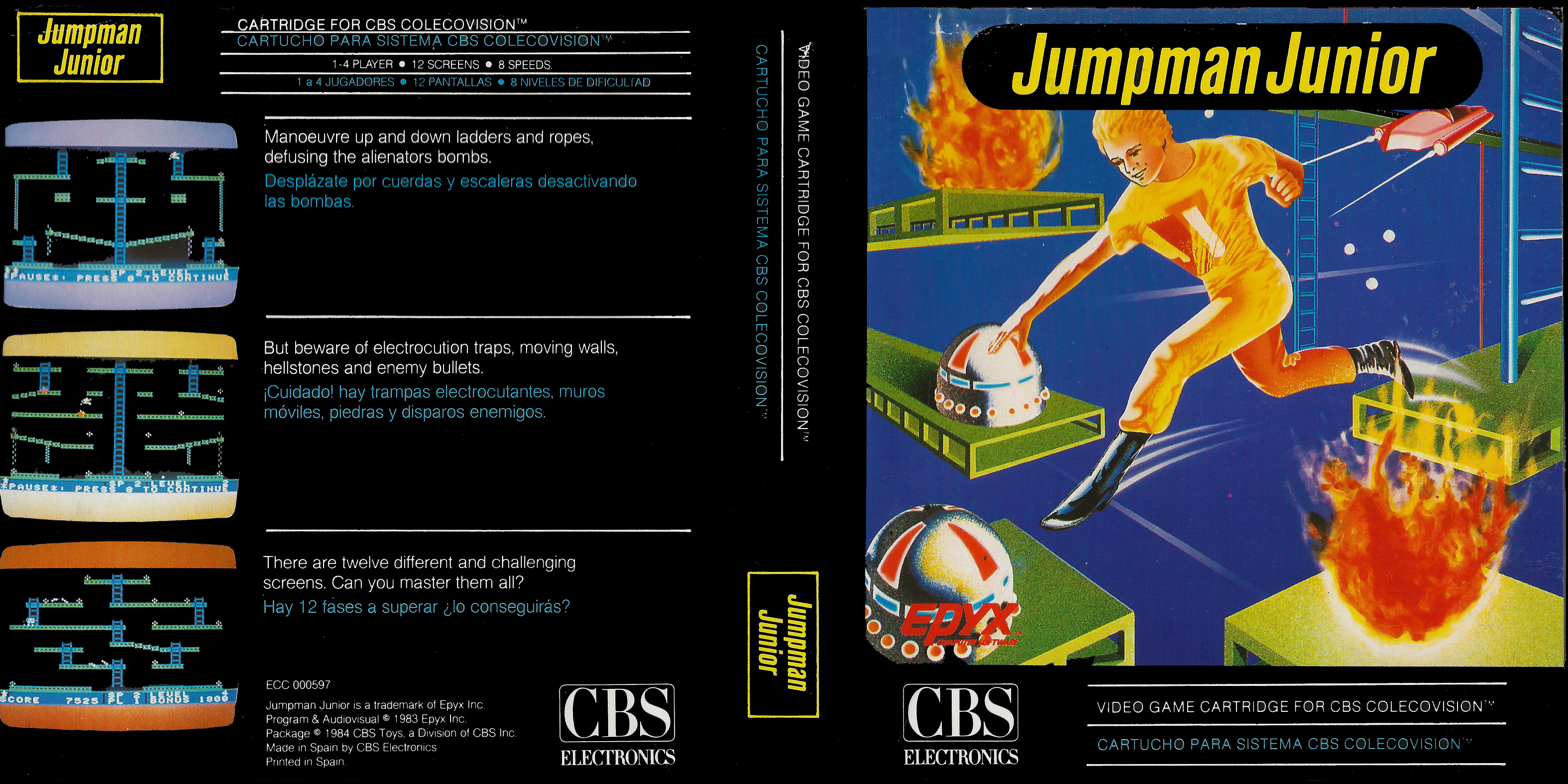Jumpman Junior (ES) - CBS5 ColecoVision box