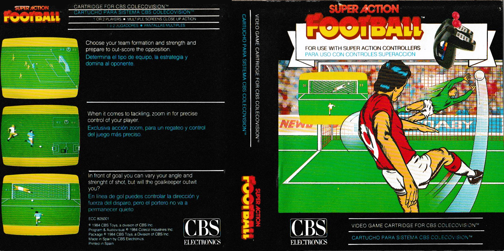 Super Action Football (Soccer) (ES) - CBS5 ColecoVision box