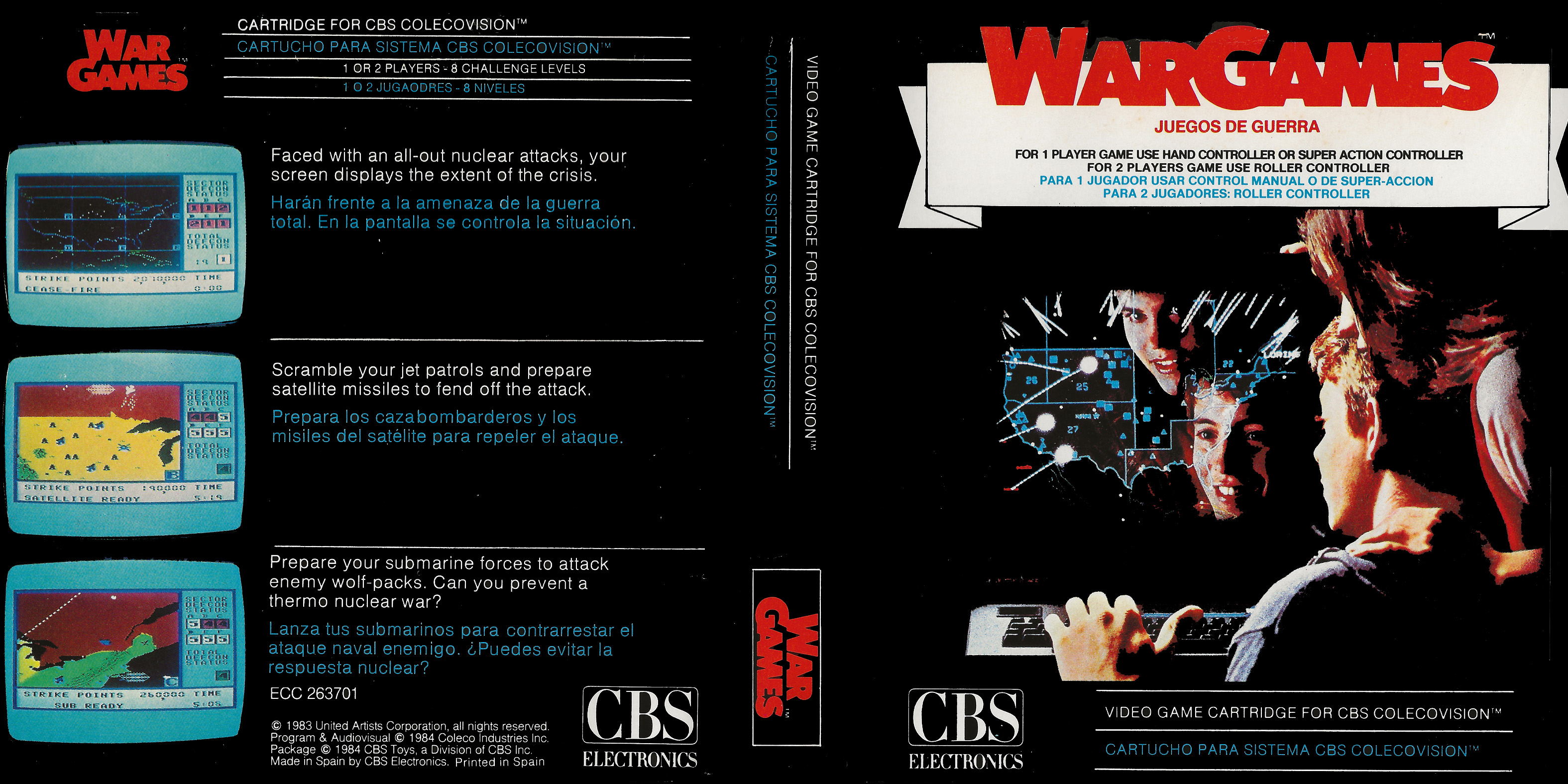 WarGames (ES) - CBS5 ColecoVision box