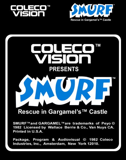 Smurf - Rescue in Gargamel's Castle (Pitufos) Cartridge Label