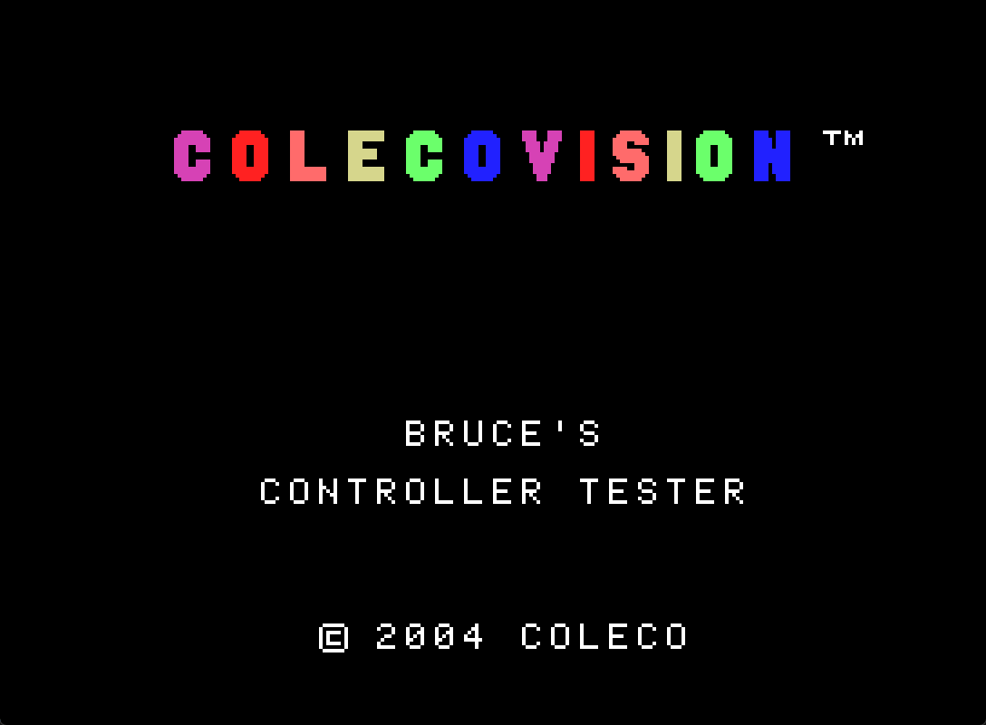 ColecoVision Controller Test Screenshot 1
