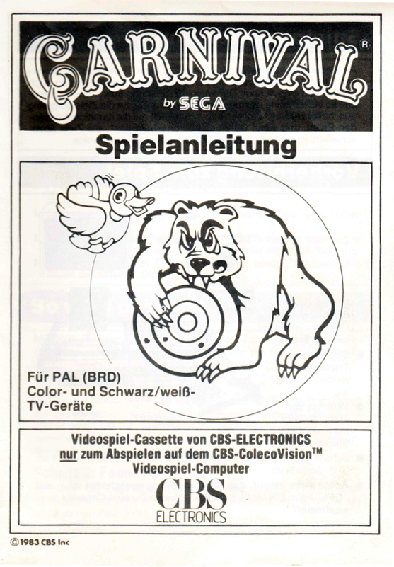 Carnival (DE) US User Manual