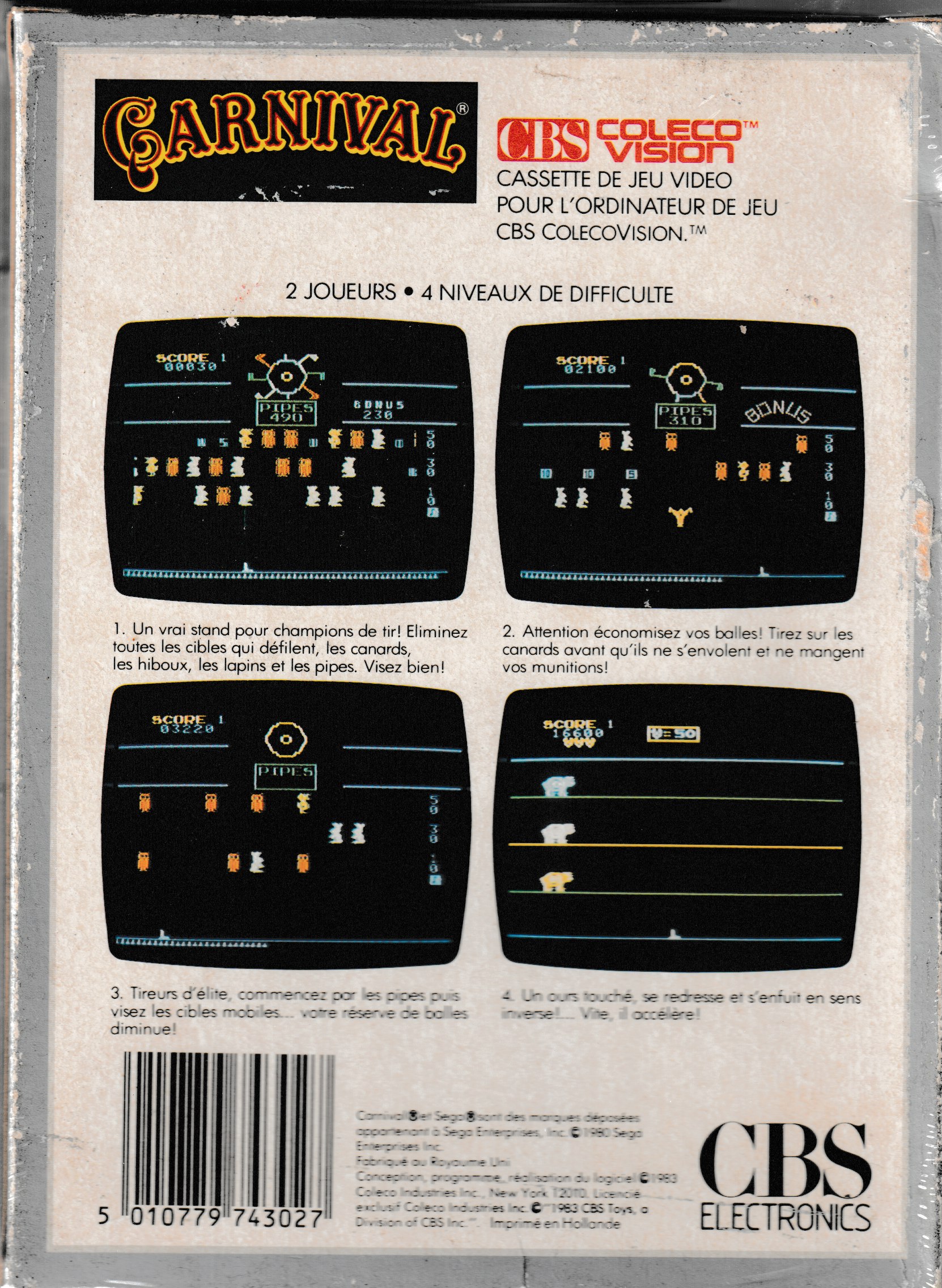 Carnival (FR) US Back Box Art