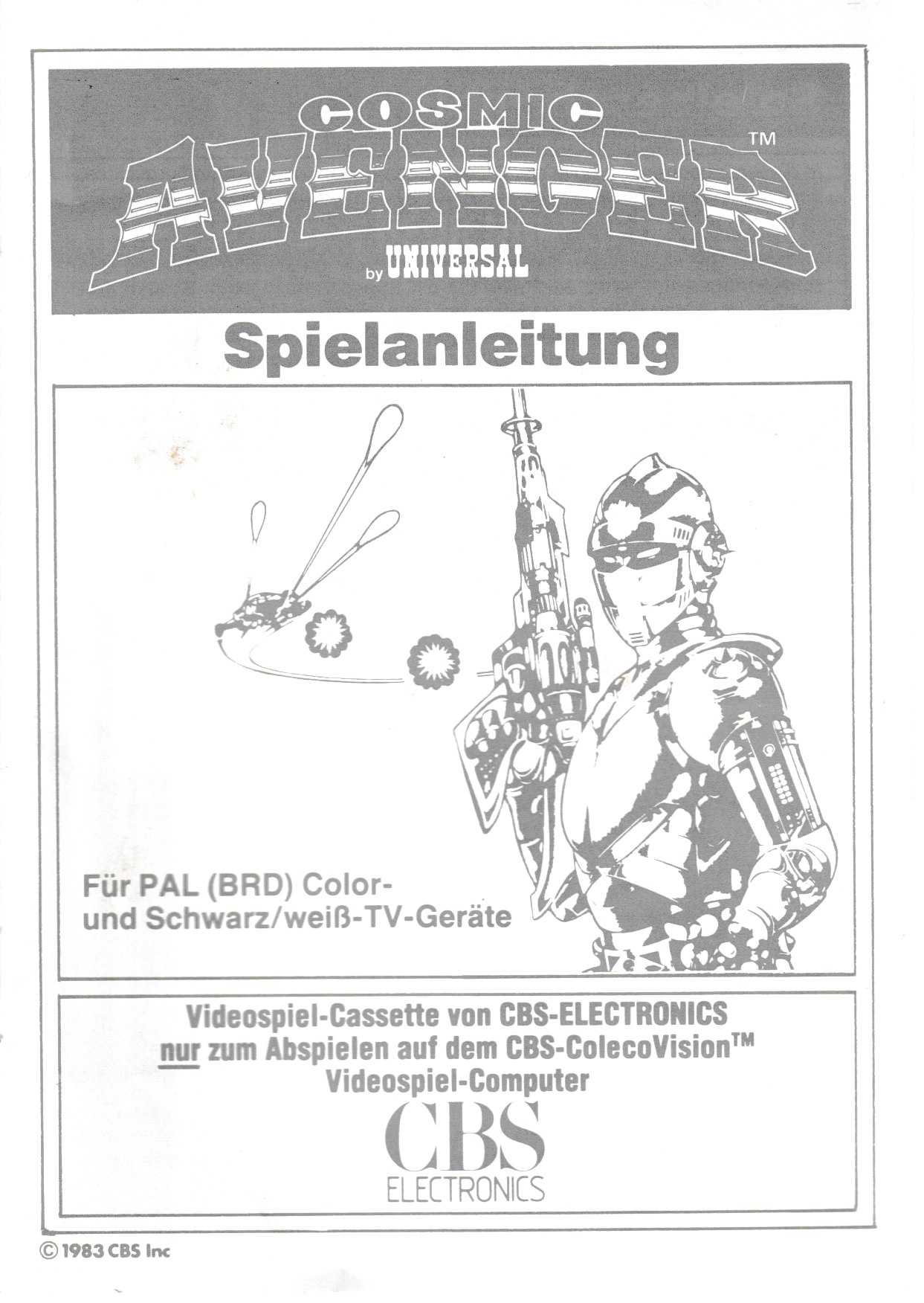 Cosmic Avenger (DE) US User Manual