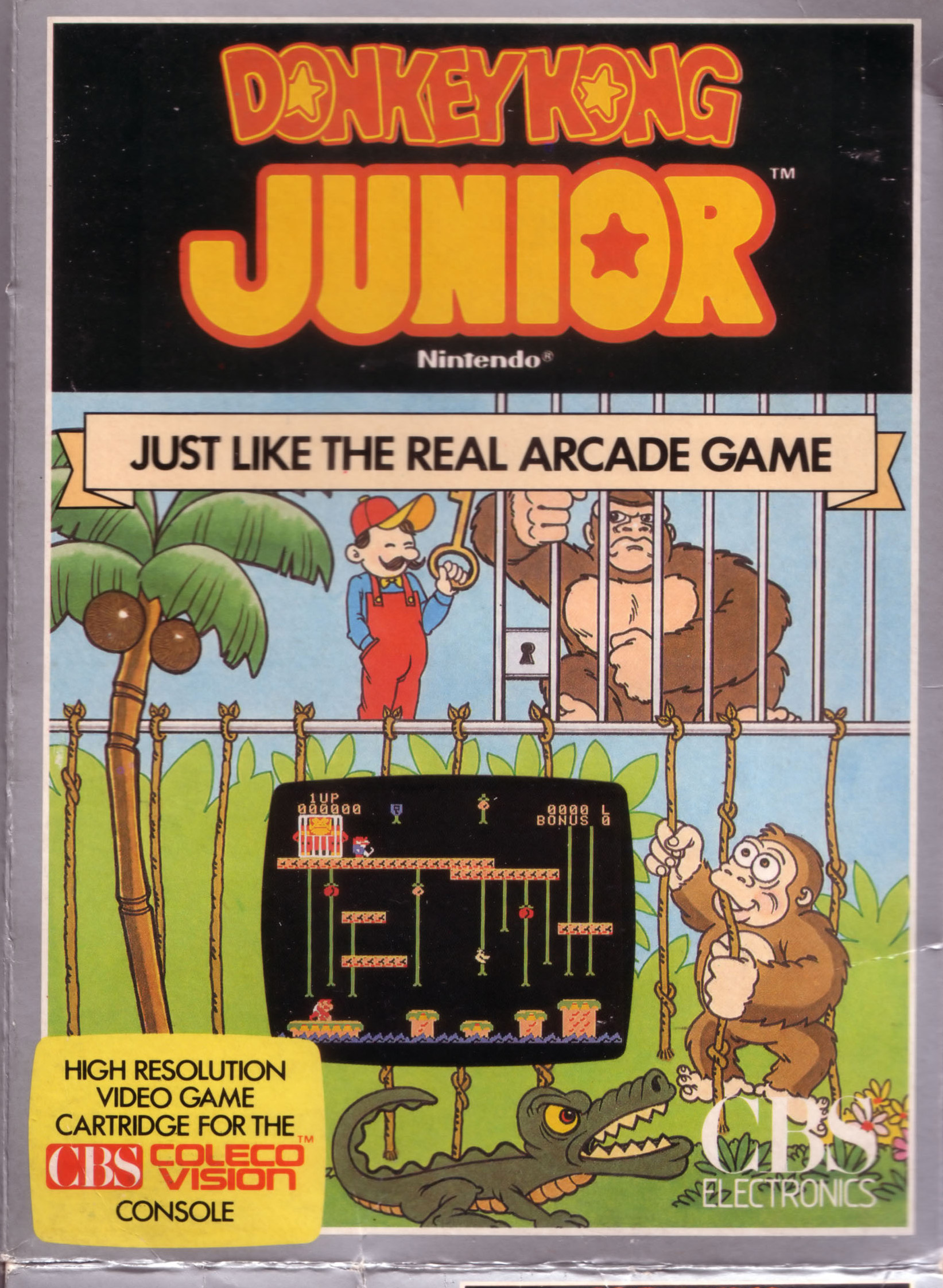 Donkey Kong Junior (UK) US Front Box Art