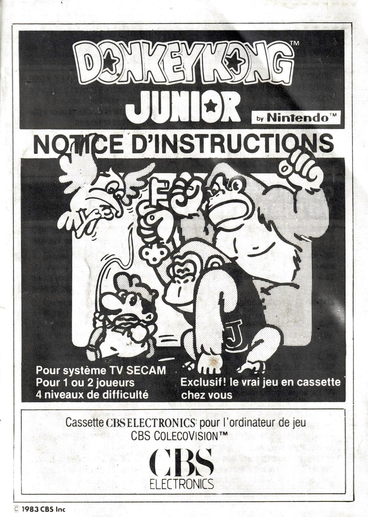 Donkey Kong Junior (FR) US User Manual