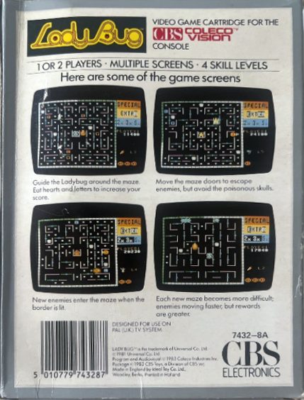 Lady Bug (UK) US Back Box Art