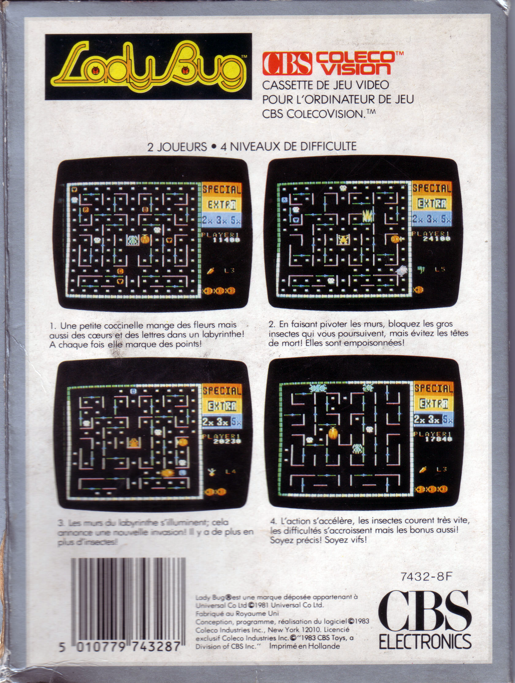 Lady Bug (FR) US Back Box Art