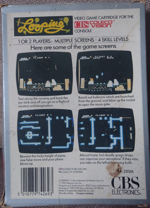 Looping (UK) US Back Box Art