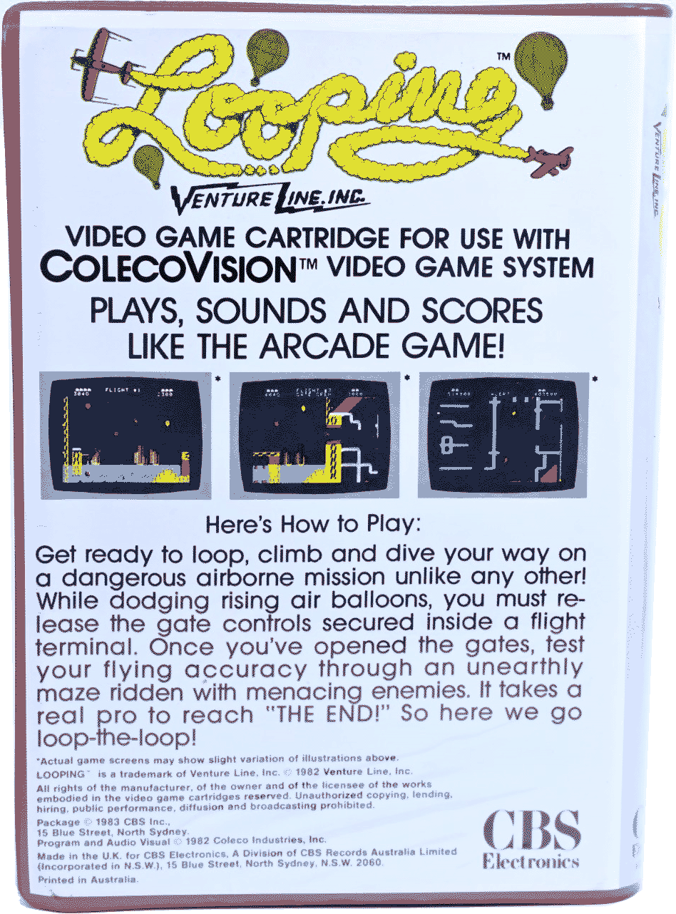 Looping (AU) US Back Box Art