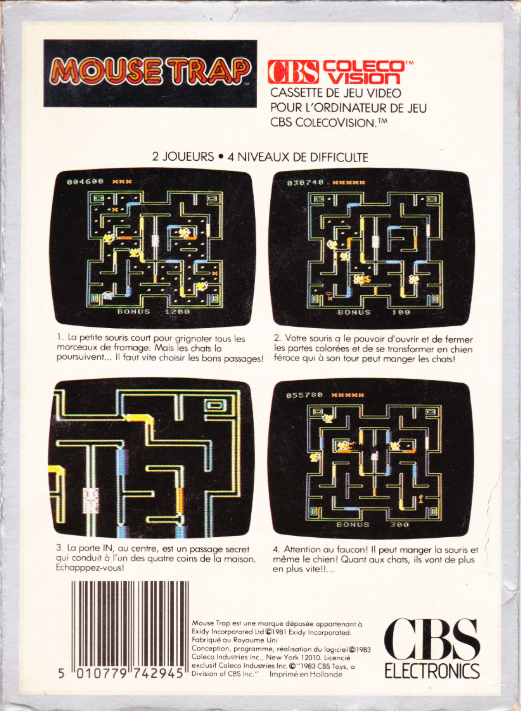 Mouse Trap (FR) US Back Box Art