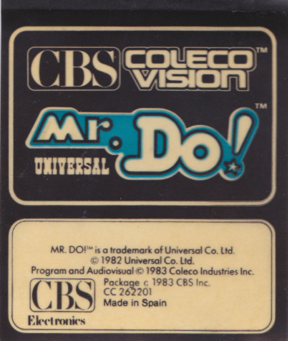 Mr. Do! (ES) Cartridge Label