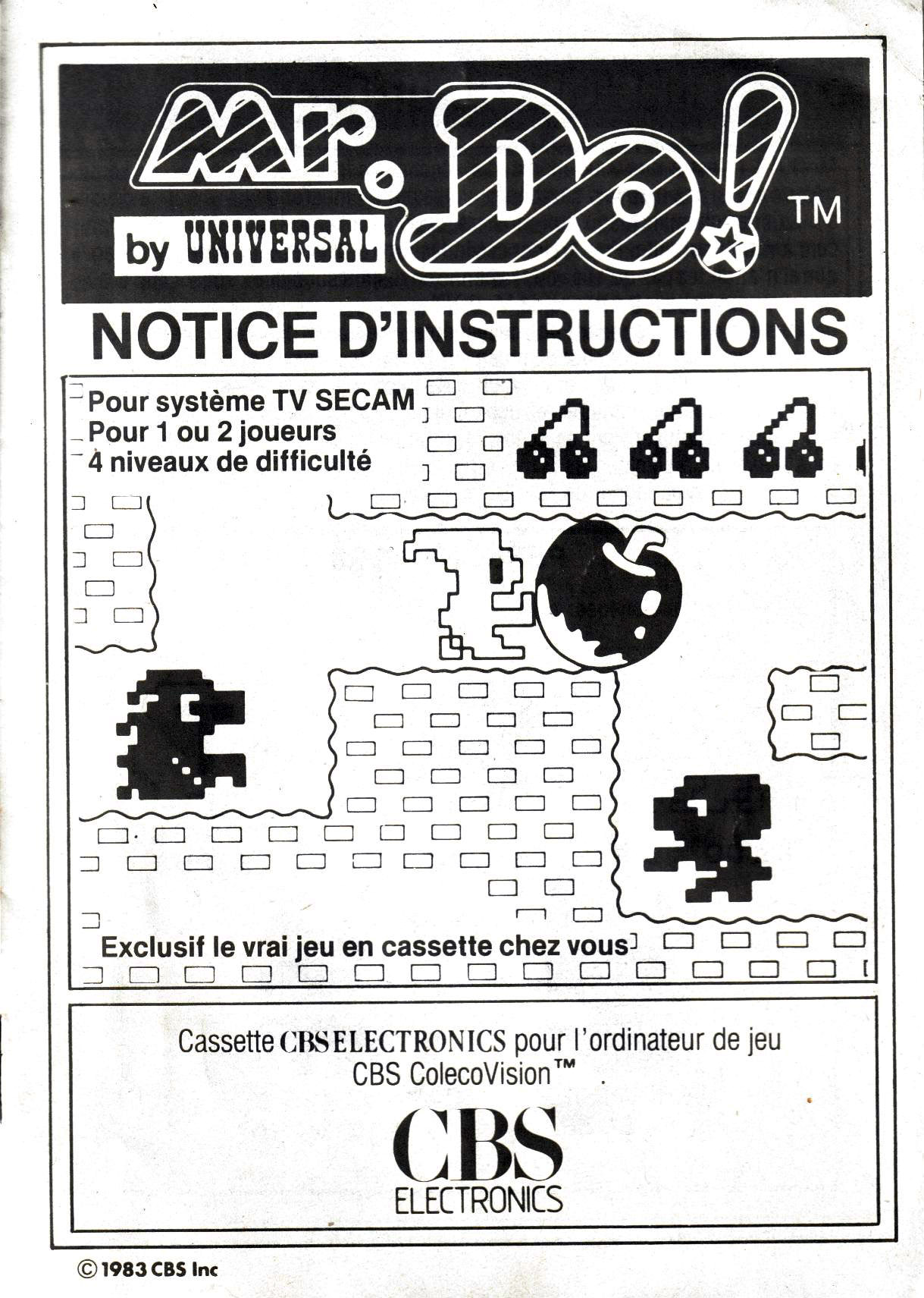 Mr. Do! (FR) US User Manual