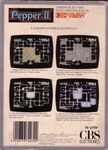 Pepper II (FR) US Back Box Art