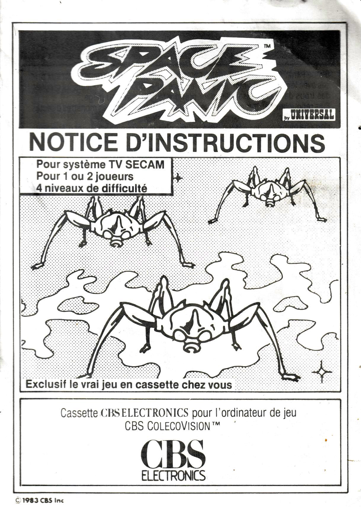 Space Panic (FR) US User Manual