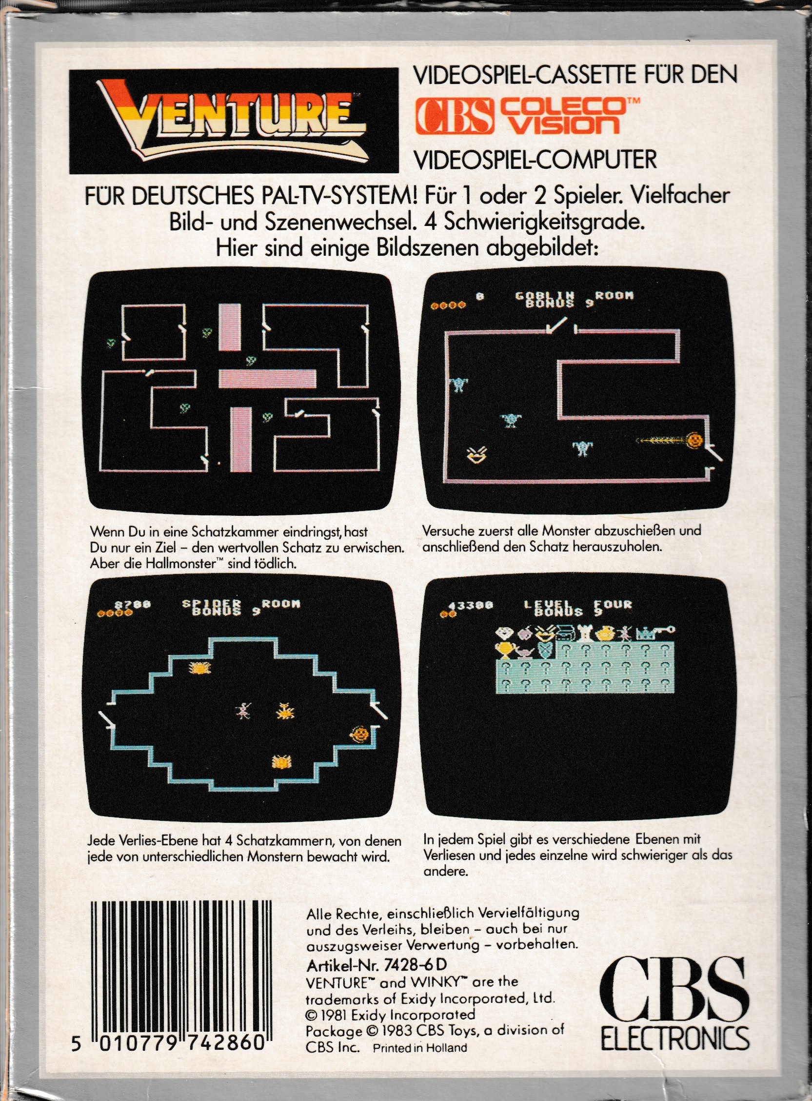 Venture (DE) US Back Box Art