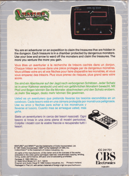 Venture (EU) US Back Box Art