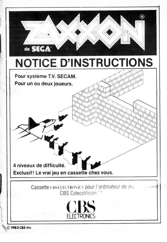 Zaxxon (FR) US User Manual