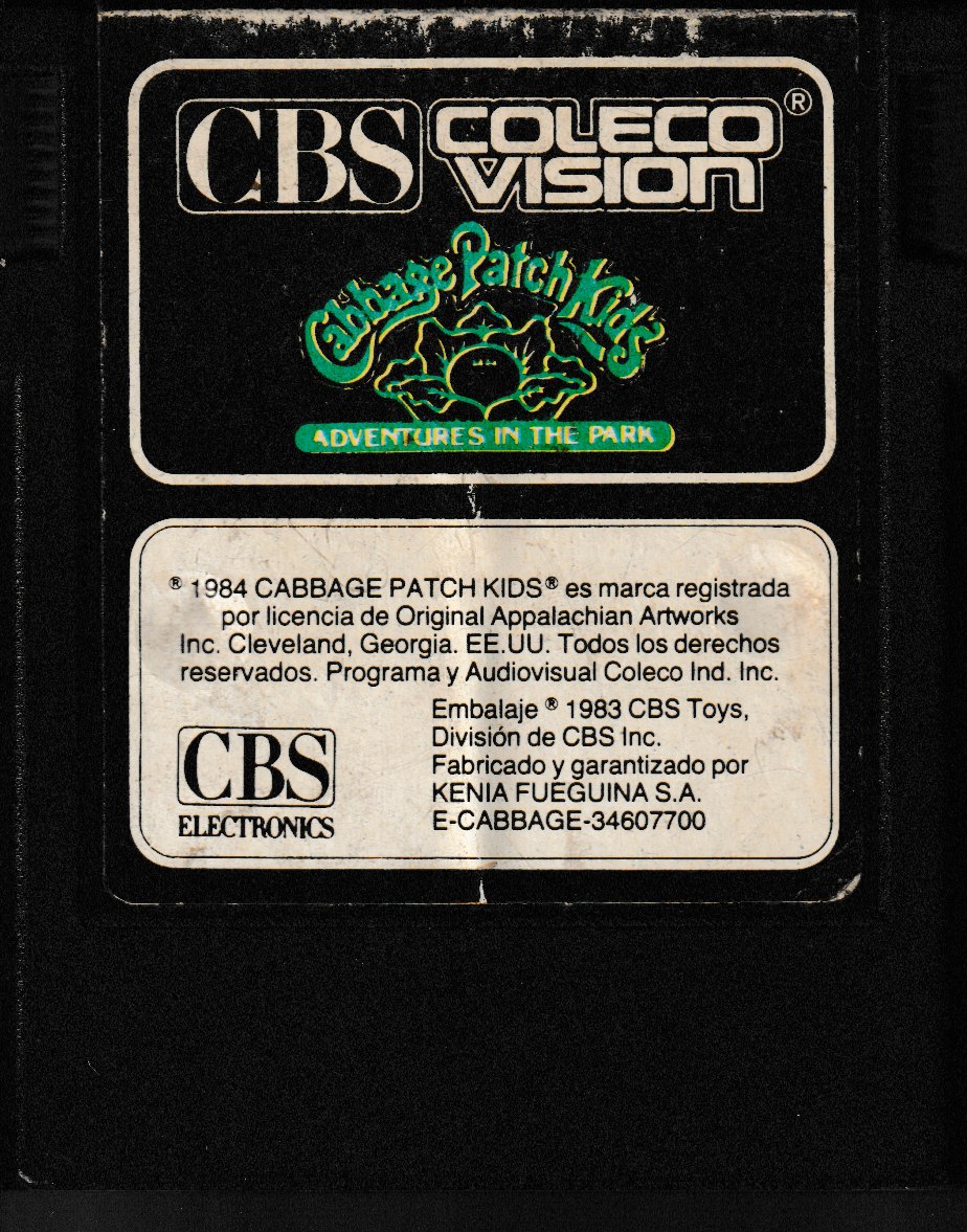 Cabbage Patch Kids: Adventure in the Park (AR) Main Cartridge
