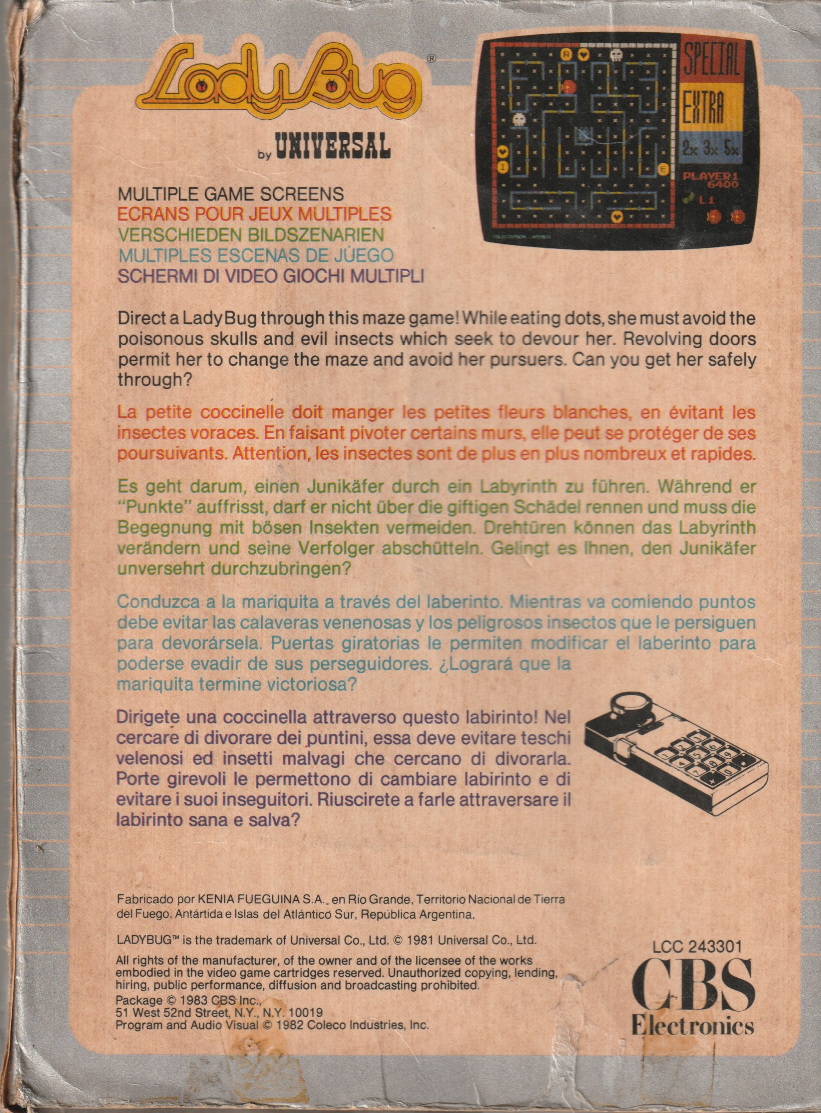 Lady Bug (AR) AR Back Box Art
