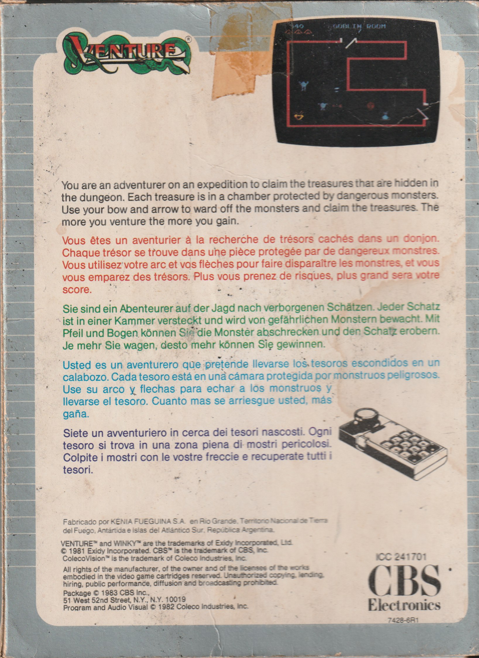 Venture (AR) US Back Box Art
