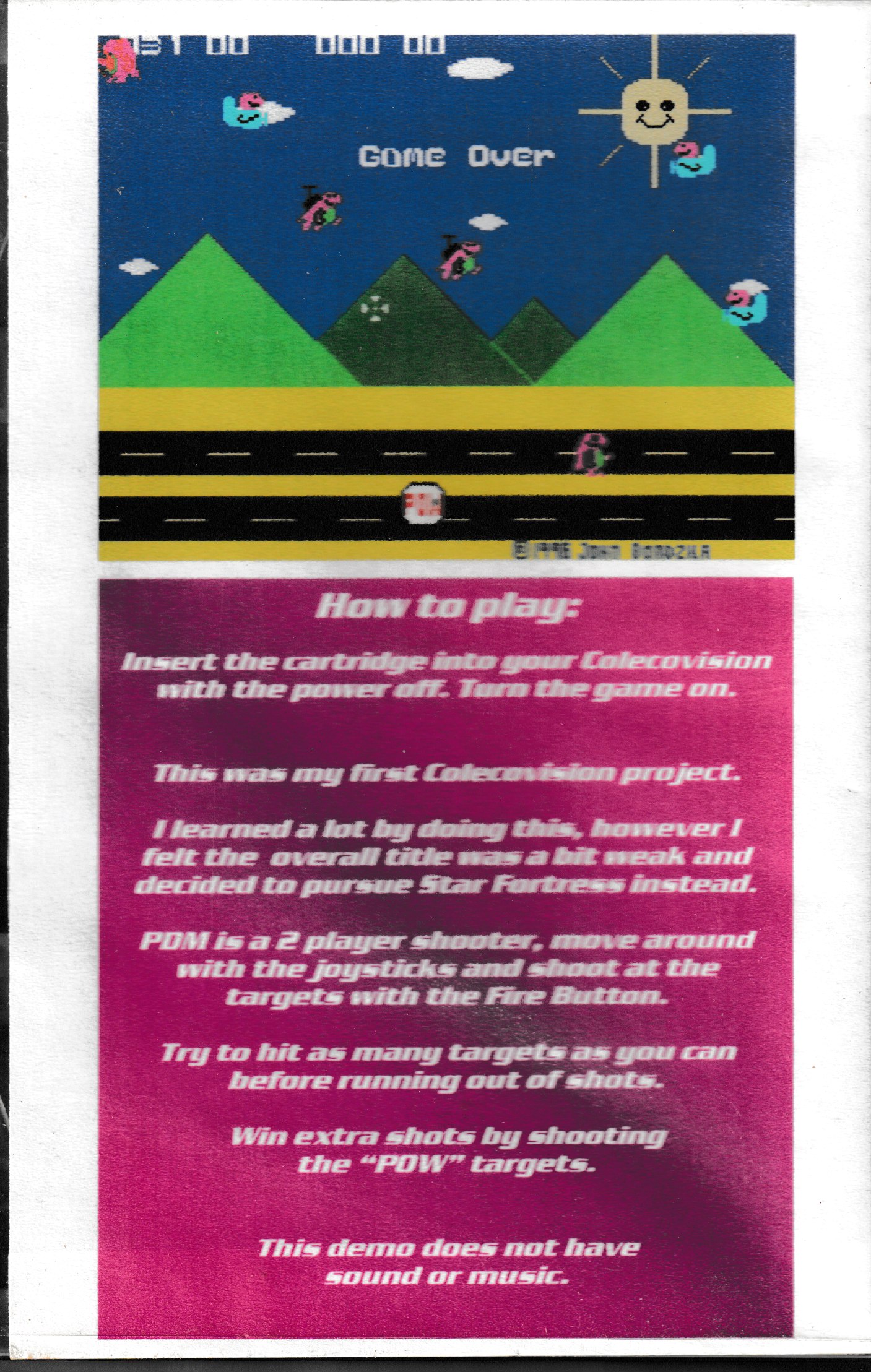 Purple Dinosaur Massacre (Demo) US Back Box Art