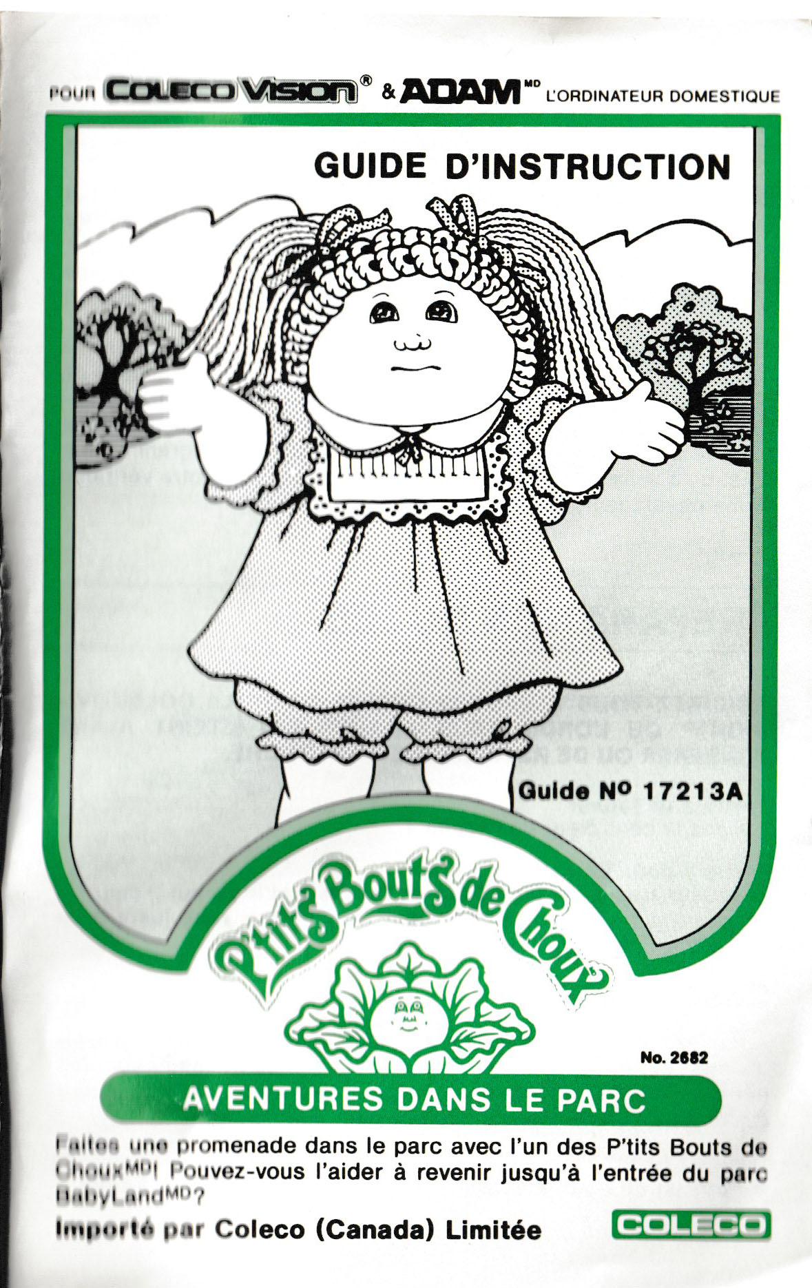 Cabbage Patch Kids: Adventure in the Park (CA) US User Manual