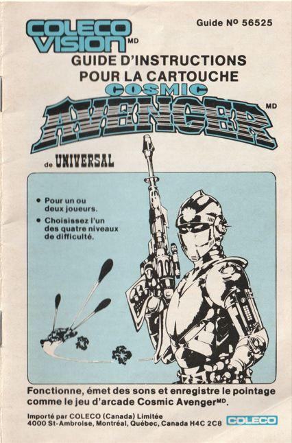 Cosmic Avenger (CA) US User Manual