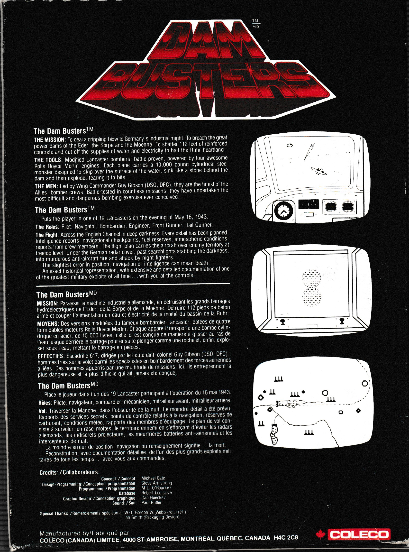 Dam Busters (CA) US Back Box Art