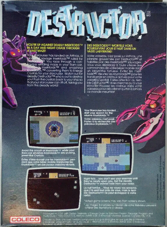 Destructor (CA) US Back Box Art