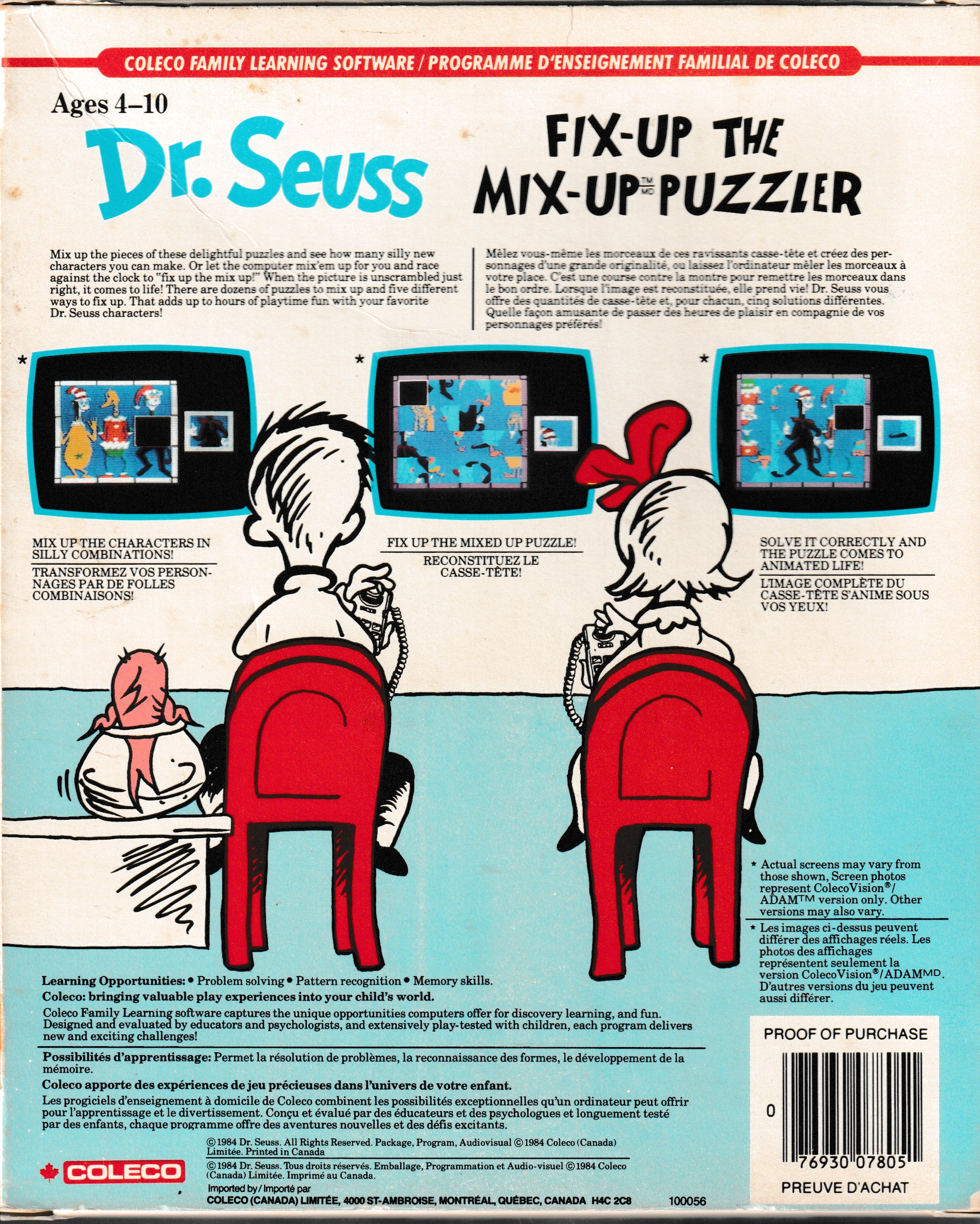 Dr. Seuss: Fix-Up the Mix-Up Puzzler (CA) Box art