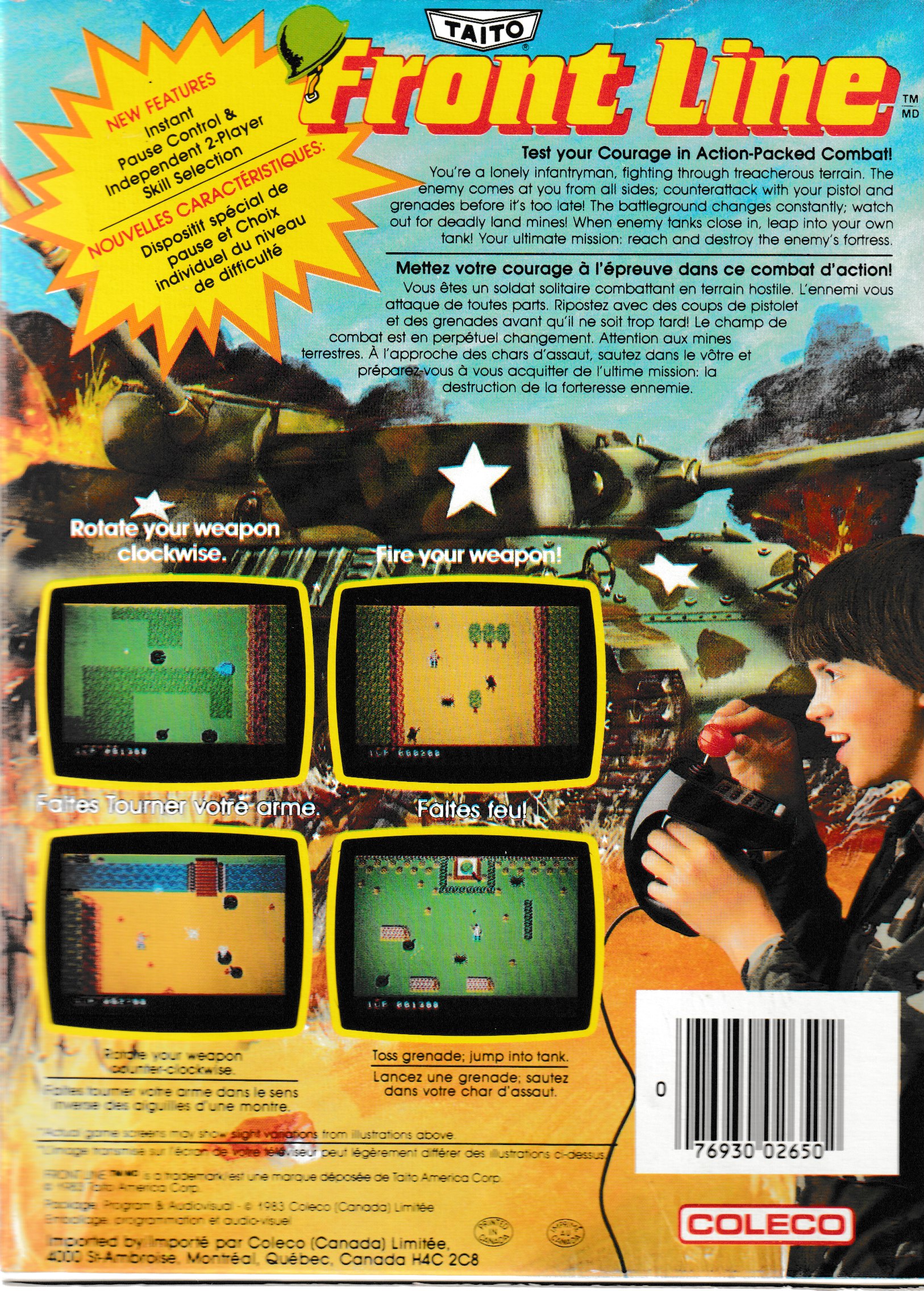 Front Line (CA) US Back Box Art