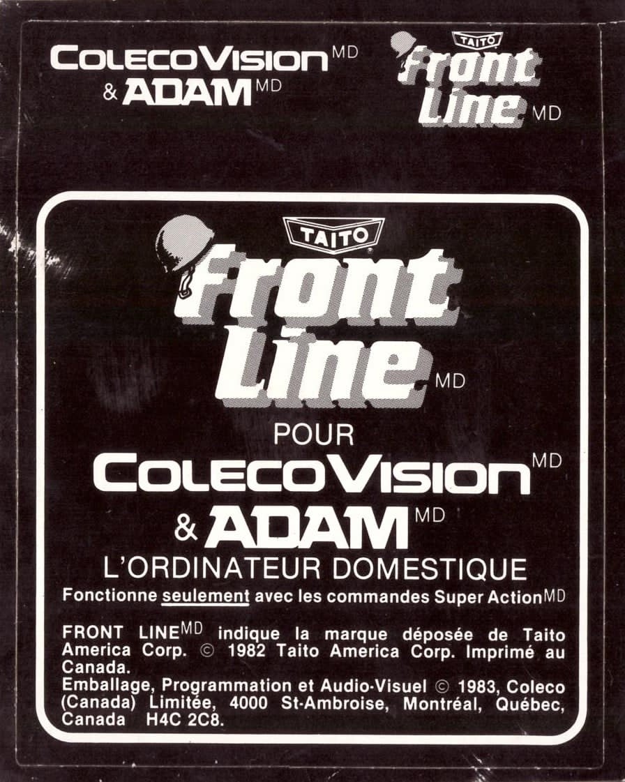 Front Line (CA) Cartridge Label