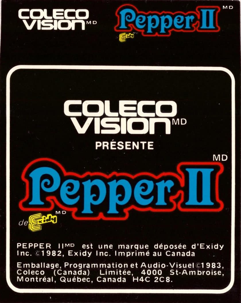 Pepper II (CA) Cartridge Label
