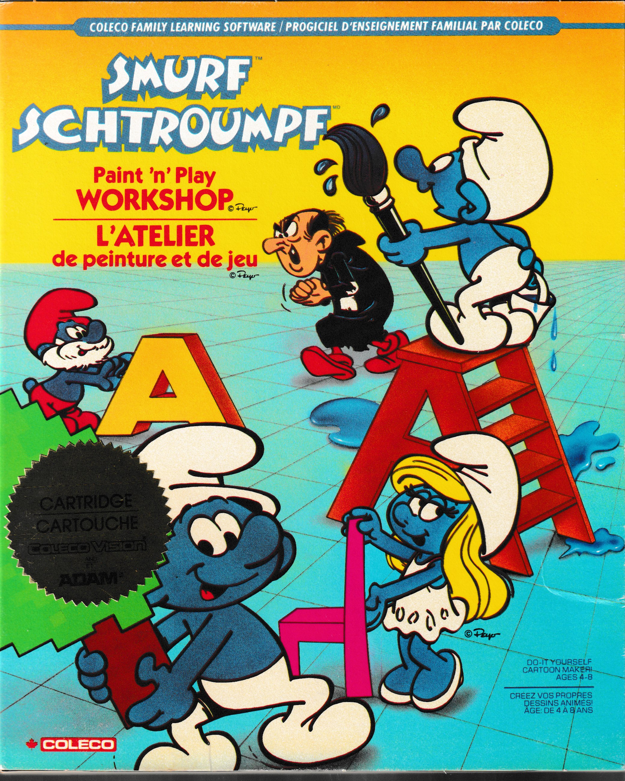 Smurf: Paint 'n' Play Workshop (CA) US Front Box Art