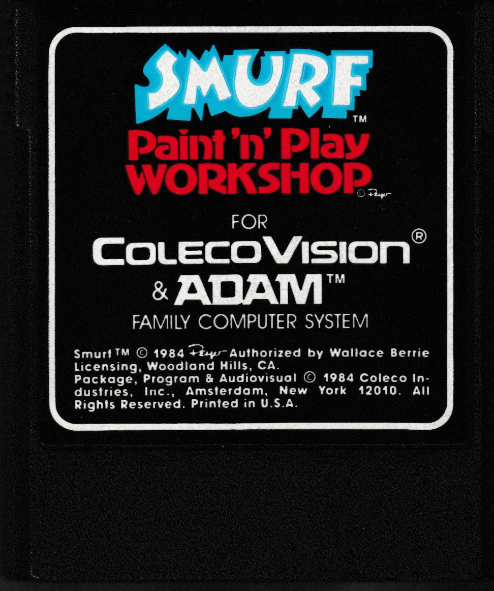 Smurf: Paint 'n' Play Workshop (CA) Main Cartridge