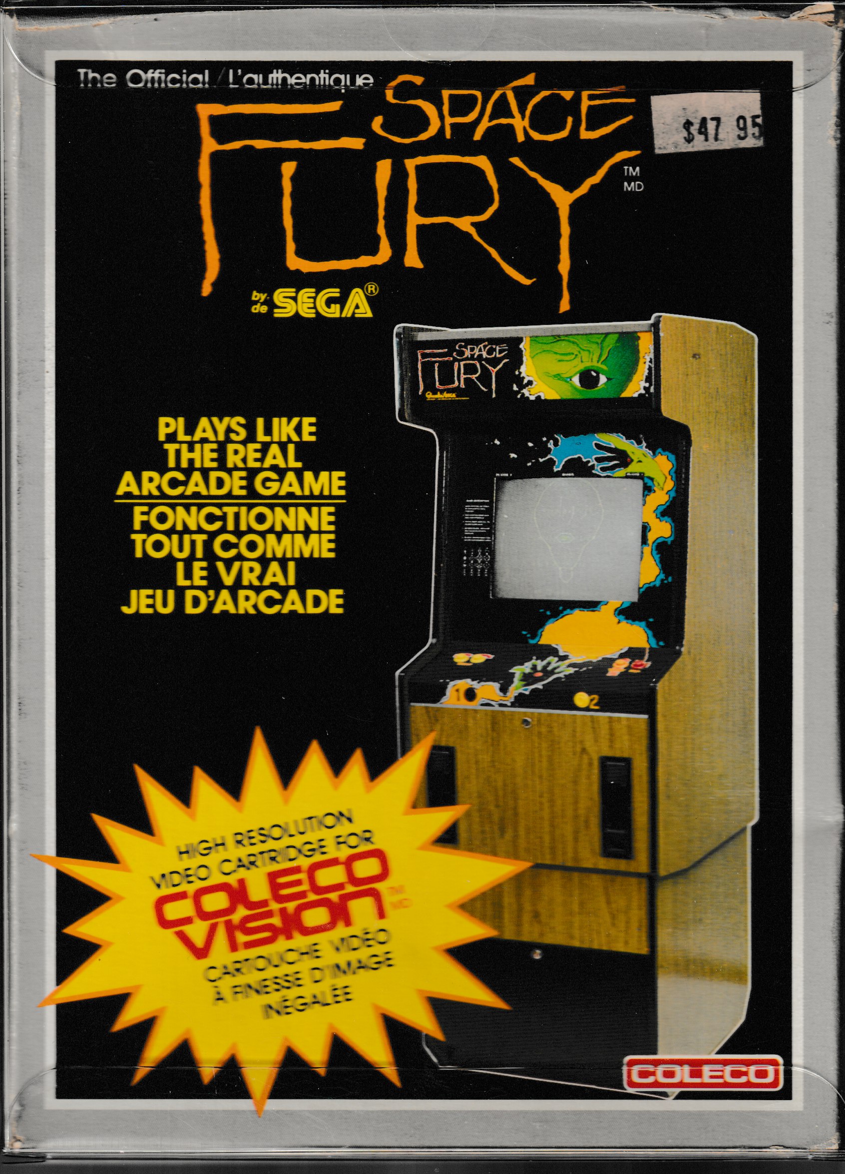 Space Fury (CA) US Front Box Art