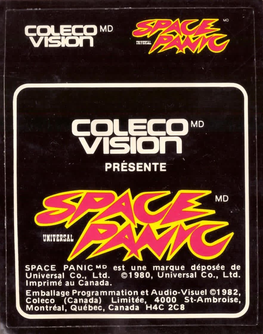 Space Panic (CA) Cartridge Label