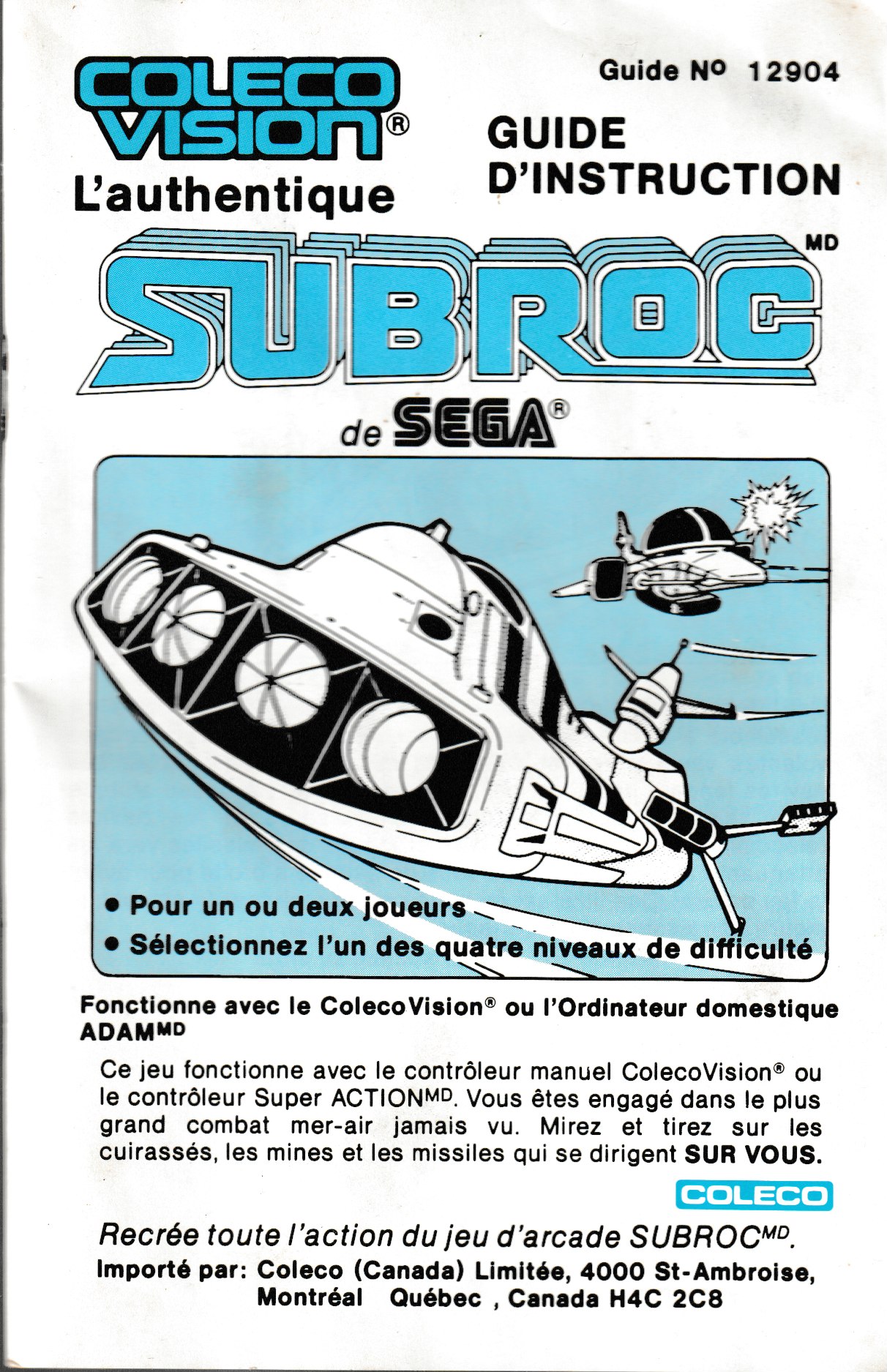 Subroc (CA) US User Manual
