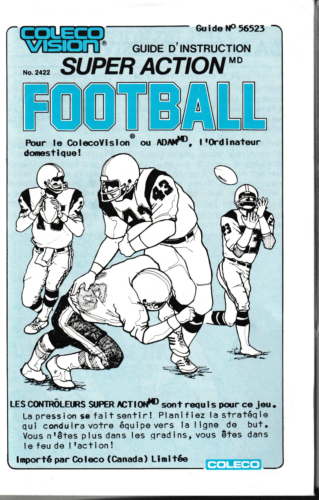 Super Action Football (CA) US User Manual