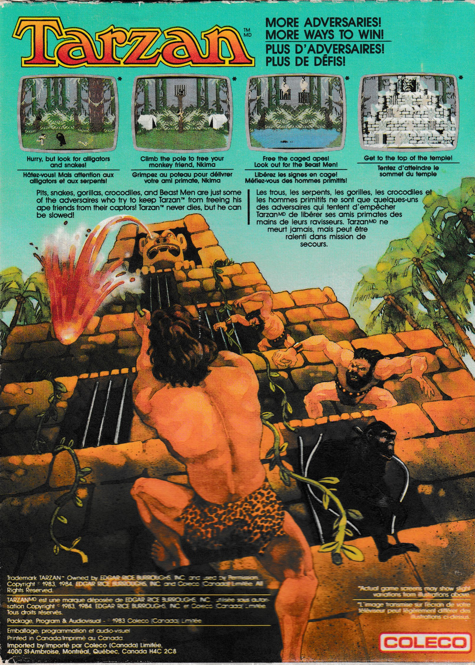 Tarzan (CA) US Back Box Art