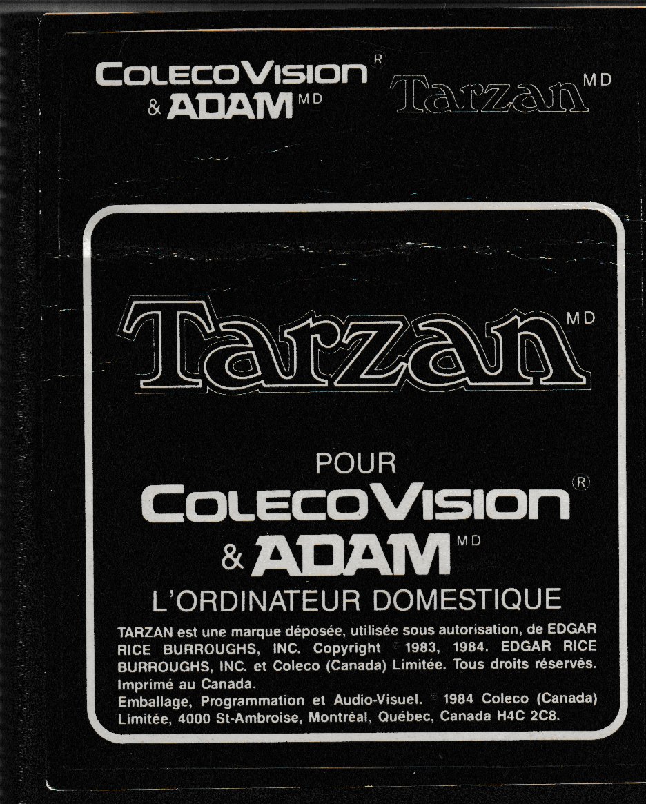 Tarzan (CA) Cartridge Label