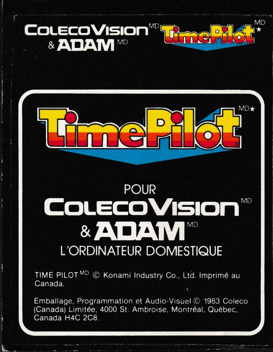 Time Pilot (CA) Cartridge Label
