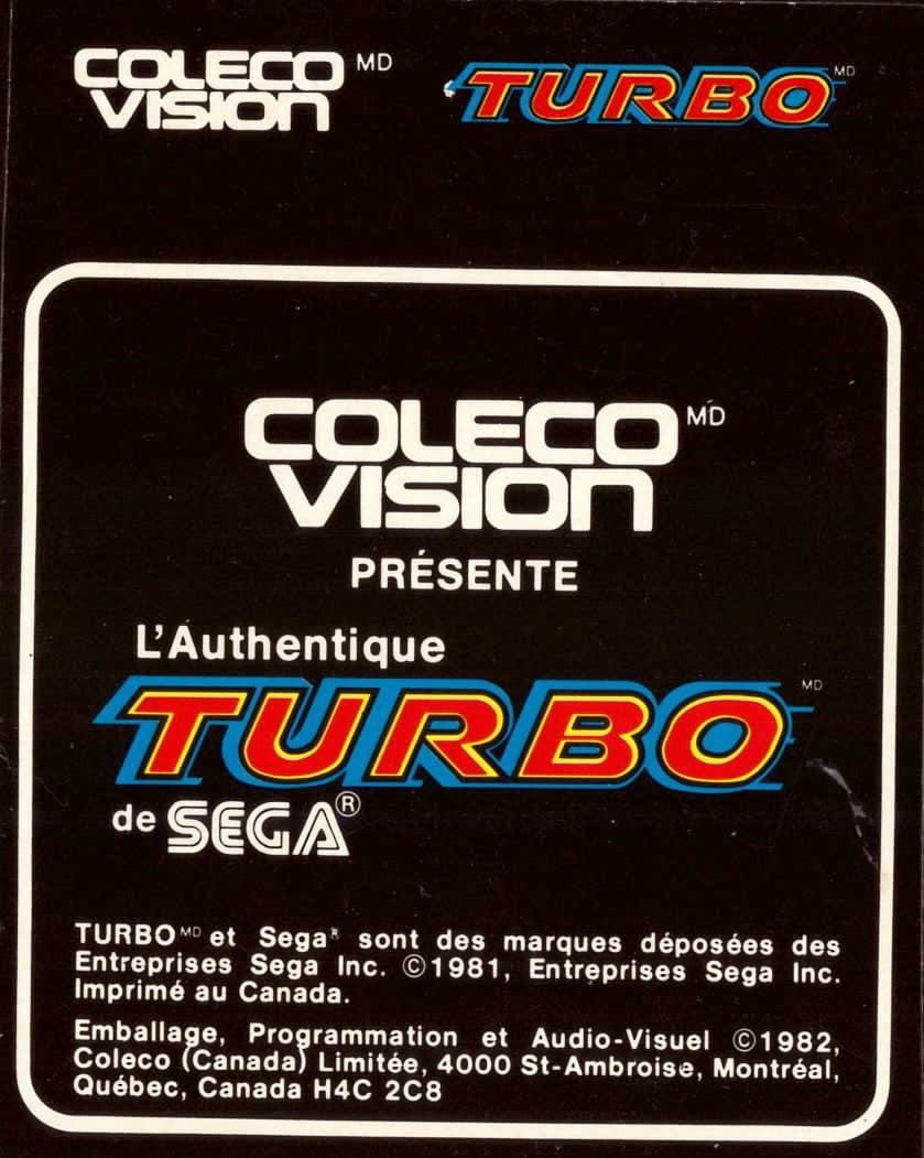 Turbo (CA) Cartridge Label
