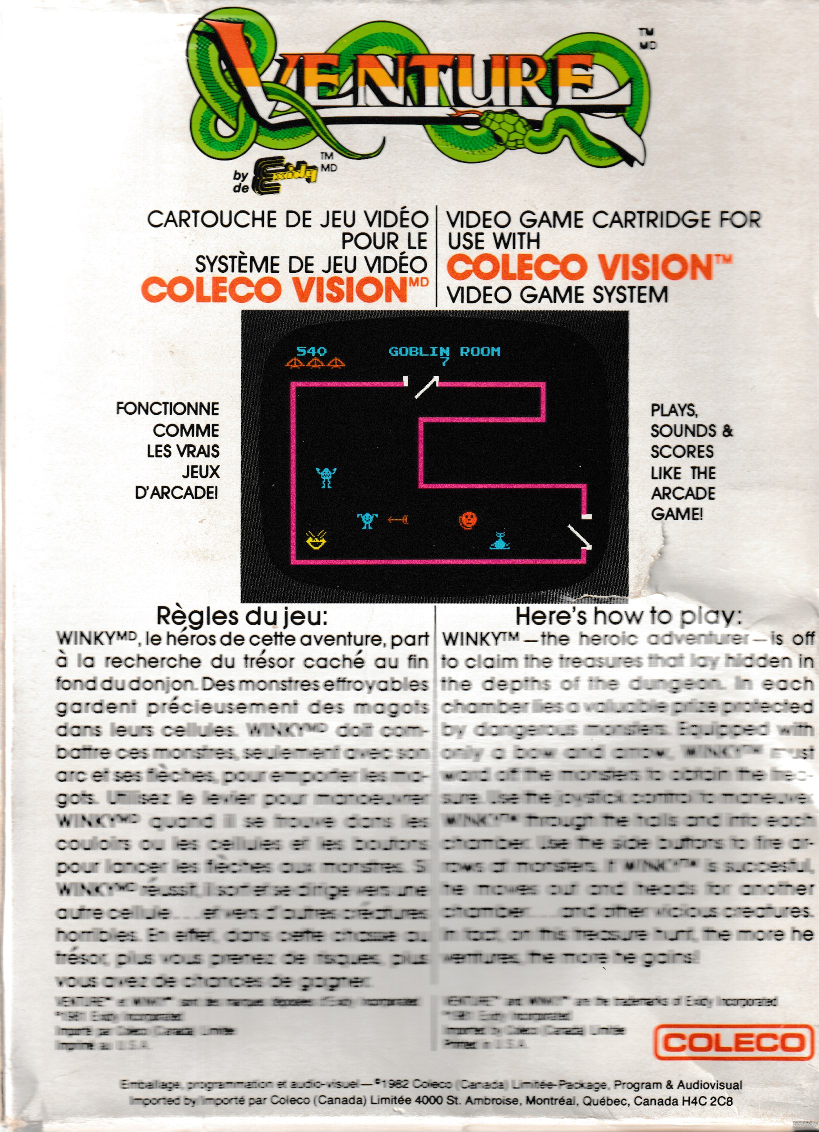 Venture (CA) US Back Box Art