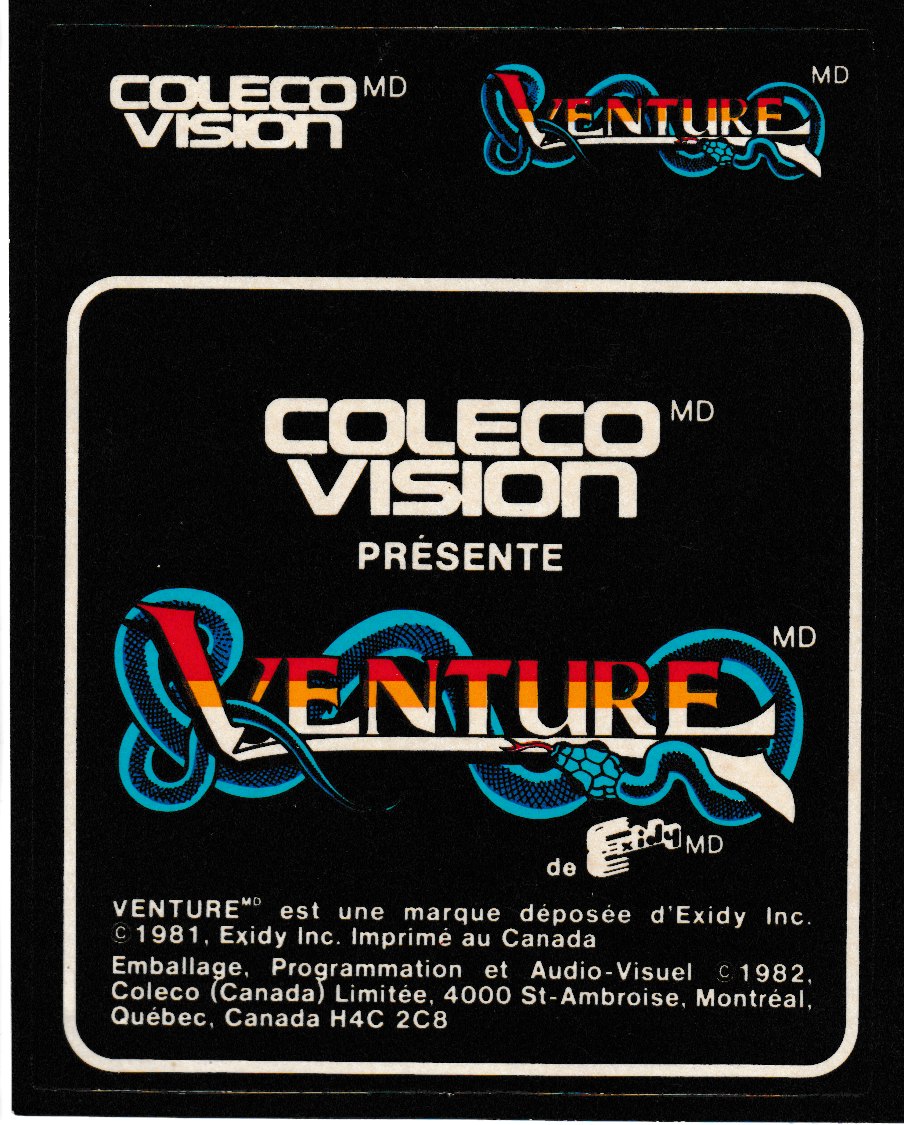 Venture (CA) Cartridge Label
