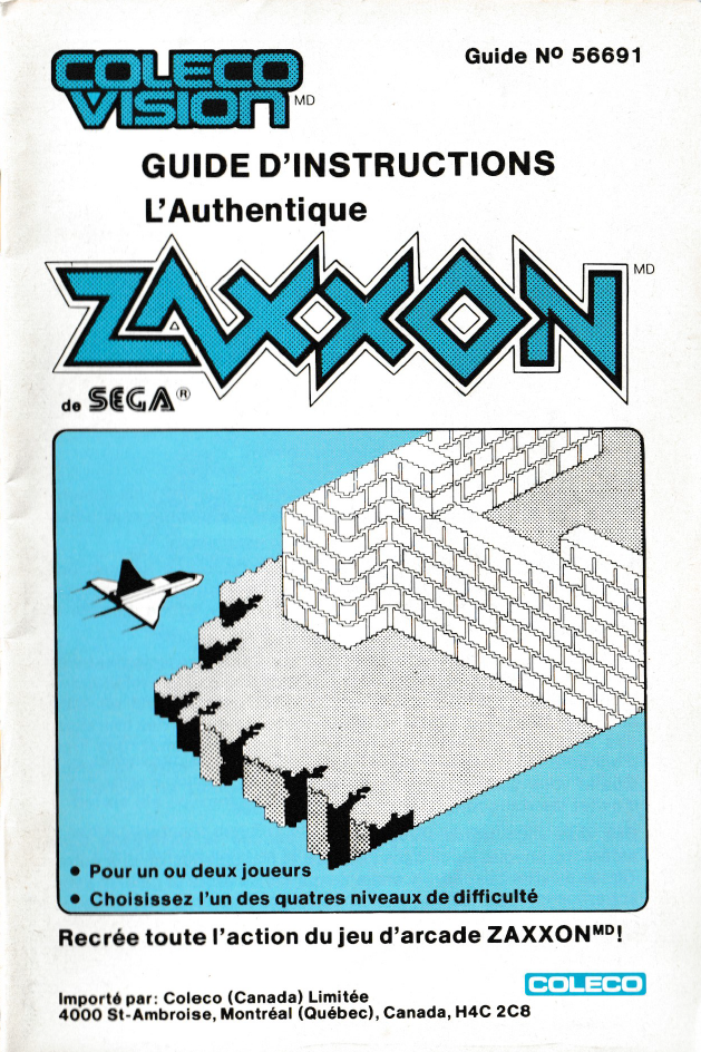 Zaxxon (CA) US User Manual